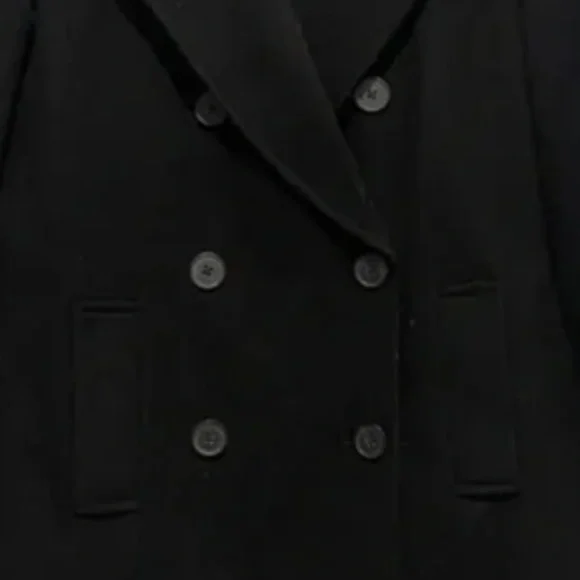 Black Wool Pea Coat - Picture 5 of 5
